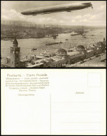 Hamburg Hafen Flugwesen Luftschiff Hansa Zeppelin -REPRO 1912/1990 - Other & Unclassified