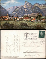 Oberammergau Passionstheater Und Kofel 1930 Sonderstempel  Passionsspiele 1930 - Oberammergau
