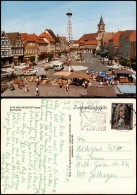 Ansichtskarte Bad Neustadt A.d. Saale Marktplatz Markttreiben Stände 1980 - Altri & Non Classificati