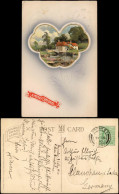 Weihnachten - Christmas, Landschaft In Blume 1910 Goldrand/Prägekarte - Autres & Non Classés