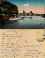 Frankfurt (Oder) Oderbrücke Und Stadt, Dampfer Anlegestelle 1915 - Frankfurt A. D. Oder