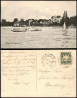 Bad Schachen-Lindau (Bodensee) See Partie Mit Villa Kleinem Fahrgastschiff 1907 - Altri & Non Classificati