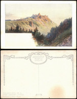 Postcard Tremoschnitz Burg Lichnice - Künstlerkarte 1913 - Tschechische Republik