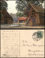 Ansichtskarte Stimmungsbild: Bauerngehöft  1913  Gel. Stempel Hildesheim - 1900-1949