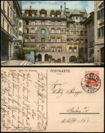 Ansichtskarte Luzern Lucerna Hôtel Des Balances 1912 - Sonstige & Ohne Zuordnung