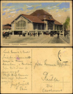 Ansichtskarte Darmstadt Bahnhof, Belebt - Künstlerkarte 1913 - Darmstadt