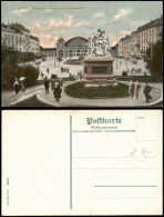 Ansichtskarte Basel Strassburger Denkmal Mit Bundesbahnhof 1910 - Altri & Non Classificati