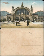 Frankfurt Am Main Hauptbahnhof Vorplatz Am Bahnhofsgebäude 1910 - Frankfurt A. Main