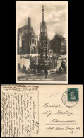 Ansichtskarte Nürnberg Schöner-Brunnen Und Frauenkirche 1928 - Nuernberg