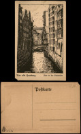 Ansichtskarte Hamburg Fleet Bei Der Steintwiete (Künstlerkarte) 1920 - Other & Unclassified