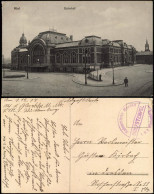 Ansichtskarte Kiel Bahnhof 1914  Gel. Marine Feldpoststempel - Sonstige & Ohne Zuordnung