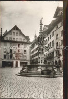 11678952 Luzern LU Weinmarkt Brunnen Fassadenmalerei Luzern - Andere & Zonder Classificatie