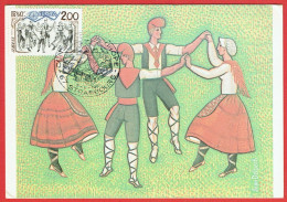 Danse - La Sardane - Languedoc-Roussillon - Folklore Costumes Traditionnels Coiffe - Dessin Jean Delpech - Languedoc-Roussillon