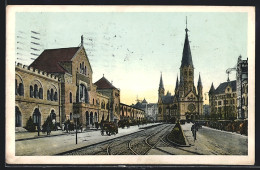 AK Berlin-Charlottenburg, Hardenbergstrasse Mit Kaiser Wilhelm-Gedächtniskirche  - Charlottenburg