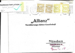 German Infla Letter With Michel 323AP And 324AP 10.11.1923 Augsburg - Brieven En Documenten