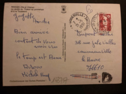 CP TP M DE BRIAT 2,30 OBL.21-5 1991 76 GODERVILLE SEINE-MARITIME + FD (FAUSSE DIRECTION) - Manual Postmarks