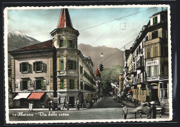 Cartolina Merano, Via Delle Corse, Hotel Ristorante  - Autres & Non Classés