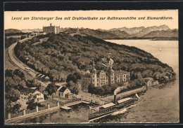 AK Leoni, Starnberger See Mit Drahtseilbahn Zur Rottmannshöhe & Bismarckturm  - Starnberg