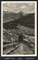 AK St. Moritz-Dorf, Chantarella-Corviglia-Bahn Fährt Den Berg Hinauf  - Andere & Zonder Classificatie