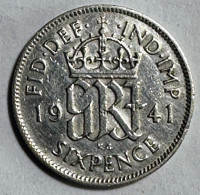 United Kingdom 6 Pence 1941 (Silver) - H. 6 Pence