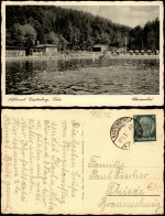 Ansichtskarte Rastenberg (Thüringen) Schwimmbad 1938 - Rastenburg