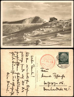 Postcard Krummhübel Karpacz Prinz-Heinrich-Baude Im Winter 1939  Baudenstempel - Schlesien