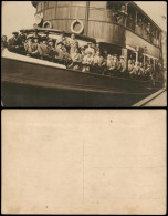 Foto  Schiffe Dampfer Steamer - Männer 1913 Privatfoto - Paquebots