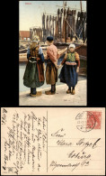 Postkaart Marken-Waterland Kinder In Tracht Am Hafen 1911 Gel. Stempel Amsterdam - Marken