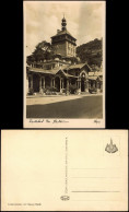 Postcard Karlsbad Karlovy Vary Straßenpartie Am Stadtturm 1932 - Czech Republic