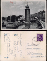 Postcard Prag Praha Manes. Straße Moldaupartie 1944  Gel. Böhmen Mähren - Tschechische Republik