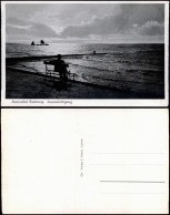 Ansichtskarte Norderney Mann Auf Bank - Sonnenuntergang 1956 - Norderney