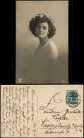 Frühe Fotokunst Frau Haarschmuck 1911   Gel Stempel COLMAR Bach Niederplanitz - People
