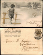 Ansichtskarte  Stimmungsbild  Kind Im Winter-Wald 1902    Stempel LEER - Ohne Zuordnung