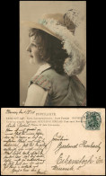 Fotokunst Fotomontage; Mädchen Mit Hutschmuck, Teilkoloriert 1909 - Portretten