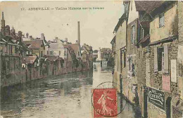 80 - Abbeville - Vieilles Maisons Sur La Somme - Colorisée - Affiche Publicitaire Sel Cérébos - Oblitération Ronde De 19 - Abbeville