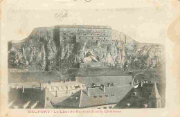 90 - Belfort - Le Lion De Bartholdi Et Le Château - CPA - Voir Scans Recto-Verso - Autres & Non Classés