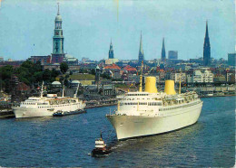 Bateaux - Paquebots - Hamburg - Hafen Mit Stadtpanorama - CPM - Voir Scans Recto-Verso - Steamers