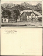 Ansichtskarte Lechbruck Am See MB Prem Gasthof Zum Bayerischen Löwen 1923 - Autres & Non Classés