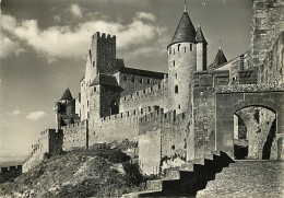 11 - Carcassonne - La Cité De Carcassonne - La Porte D'Aude - Mention Photographie Véritable - Carte Dentelée - CPSM Gra - Carcassonne