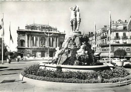 34 - Montpellier - La Place De La Comédie - Les Trois Grâces - Automobiles - CPSM Grand Format - Voir Scans Recto-Verso - Montpellier