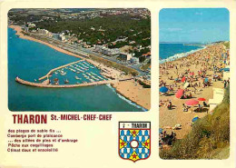 44 - Tharon Plage Saint Michel Chef Chef - Multivues - Blasons - Plage - Flamme Postale - CPM - Voir Scans Recto-Verso - Saint-Michel-Chef-Chef