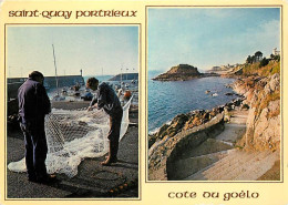 22 - Saint Quay Portrieux - Multivues - Pecheur Réparant Les Filets - Flamme Postale De Saint Quay Portrieux - CPM - Voi - Saint-Quay-Portrieux