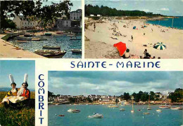 29 - Sainte Marine - Combrit - Multivues - Plages - Folklore - Flamme Postale - Voir Scans Recto Verso  - Combrit Ste-Marine