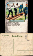 Litho AK Künstlerkarte - Militär Militaria Auf Dem Schwebebaum Soldaten 1909 - Non Classés