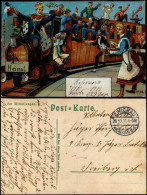 Künstlerkarte - Militär Reservistenkarte Dampflokomotive Soldaten 1911 - Ohne Zuordnung