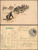 Künstlerkarte - Militär Batterie Galopp! Militaria Hessischer Landesverband 1909 - Unclassified