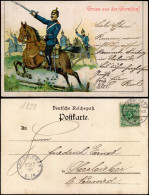 Ansichtskarte  Künstlerkarte - Militär Gruss Von Der Garnision Reiter 1898 - Unclassified