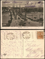 Ansichtskarte Mannheim Neckarbrücke, Straßenbahn 1919  Gel. Rollstempel - Mannheim