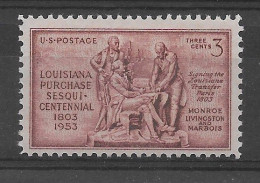 USA 1953.  Lousiana Sc 1020  (**) - Unused Stamps
