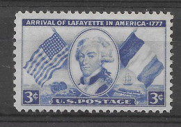 USA 1952.  Lafayette Sc 1010  (**) - Unused Stamps